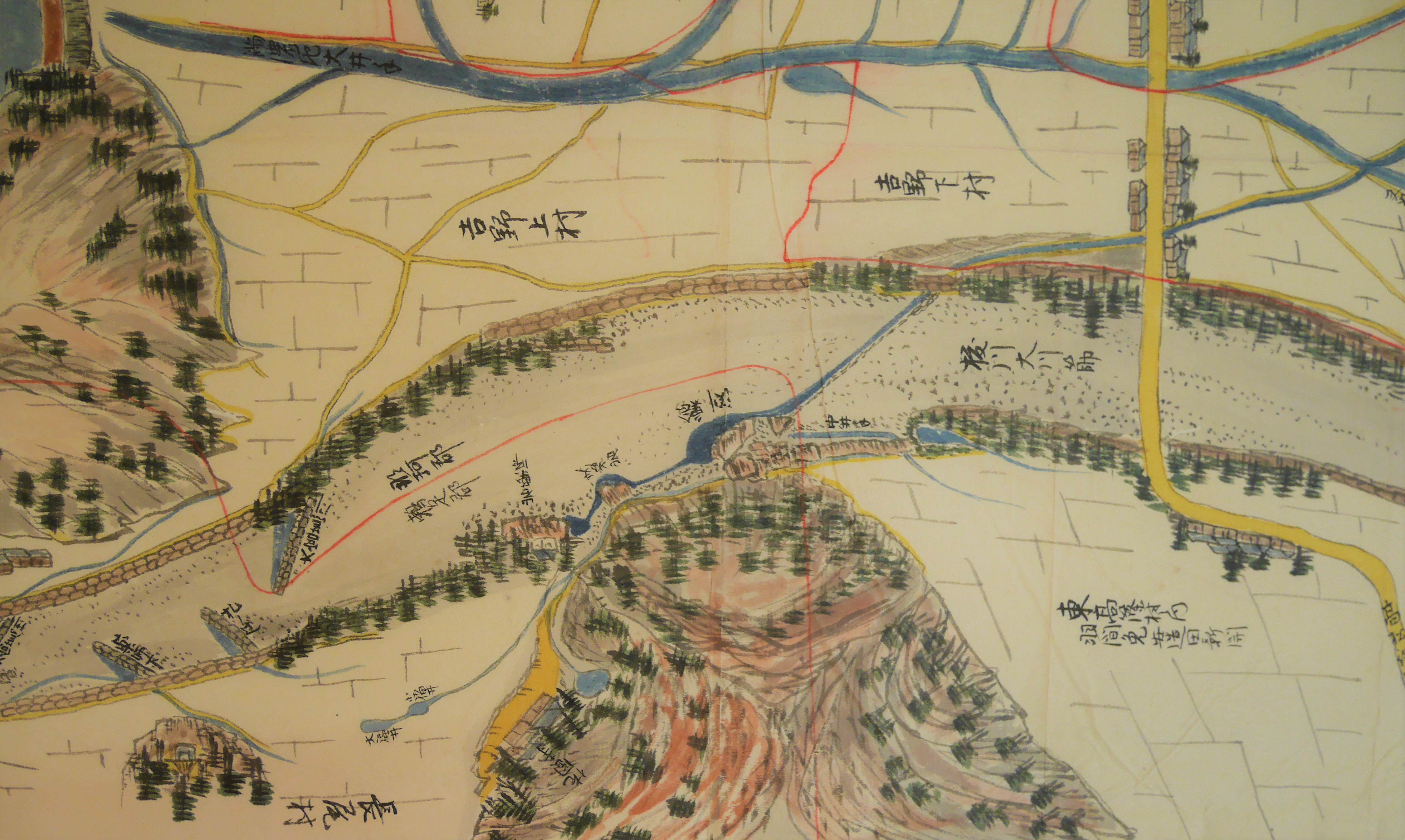 土器川周辺の井関や出水が描かれた絵図江戸時代香川県立ミュージアム蔵