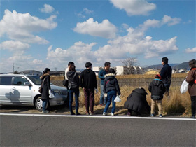 春日川の中流の調査1