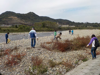 まんのう町～丸亀市を流れる土器川の中流の調査2