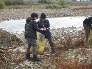 まんのう町～丸亀市を流れる土器川の中流の調査6