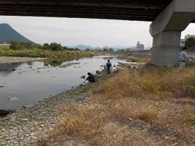 まんのう町～丸亀市を流れる土器川の下流の調査1