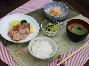 豚肉の梅風味焼きの写真