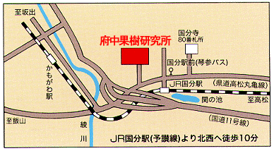 府中果樹研究所地図