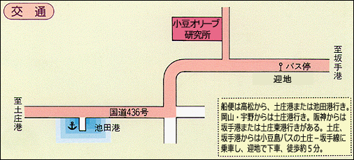 小豆オリーブ研究所周辺地図