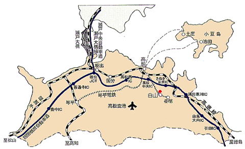 香川県畜産試験場への地図