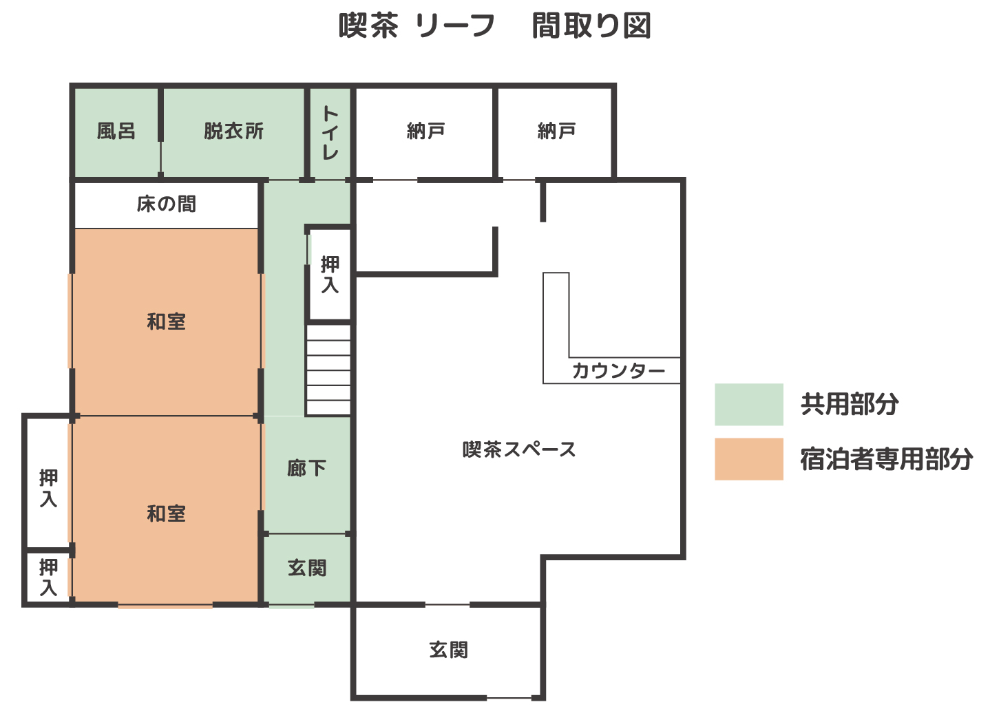 喫茶　リーフ　間取り図