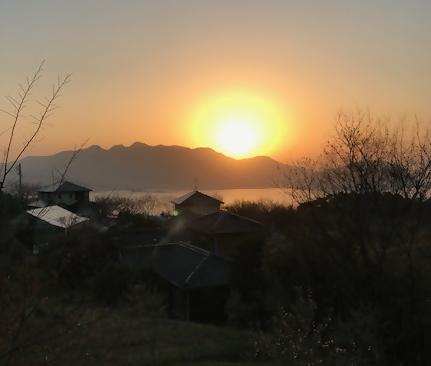 写真：タネむすび荘からの夕陽