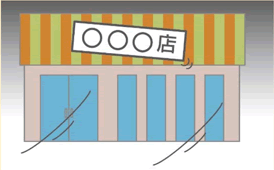 閉店した店の図