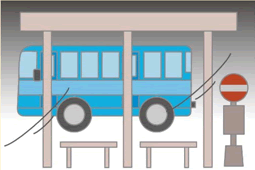 バス利用者が減少したバス停の図