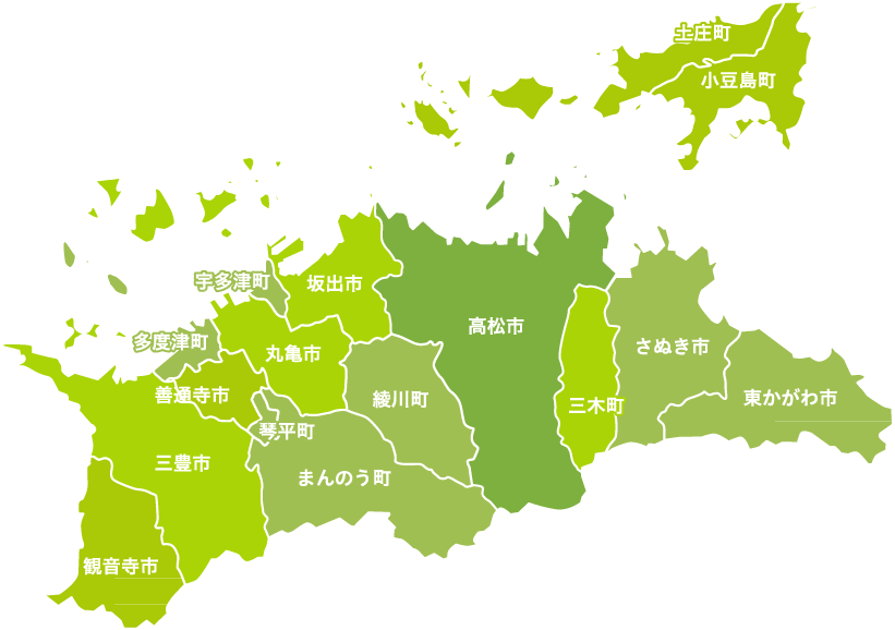 香川県の地図