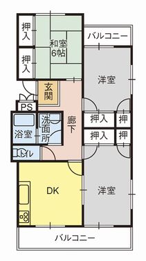 善通寺団地の間取りの写真