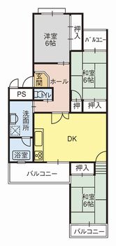 志度団地の間取りの写真