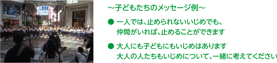 子どもたちのメッセージ例