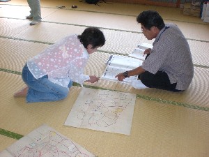 地籍図の特定作業