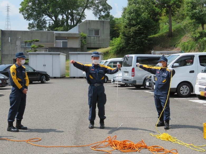 出水期に向けた災害警備訓練実施の写真01