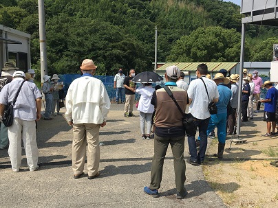 青海神社下遺跡の地元説明会の様子1