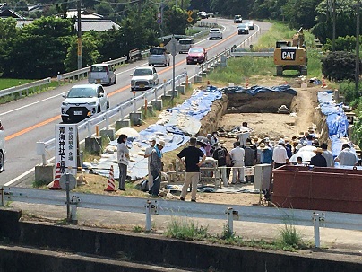 青海神社下遺跡の地元説明会の様子3