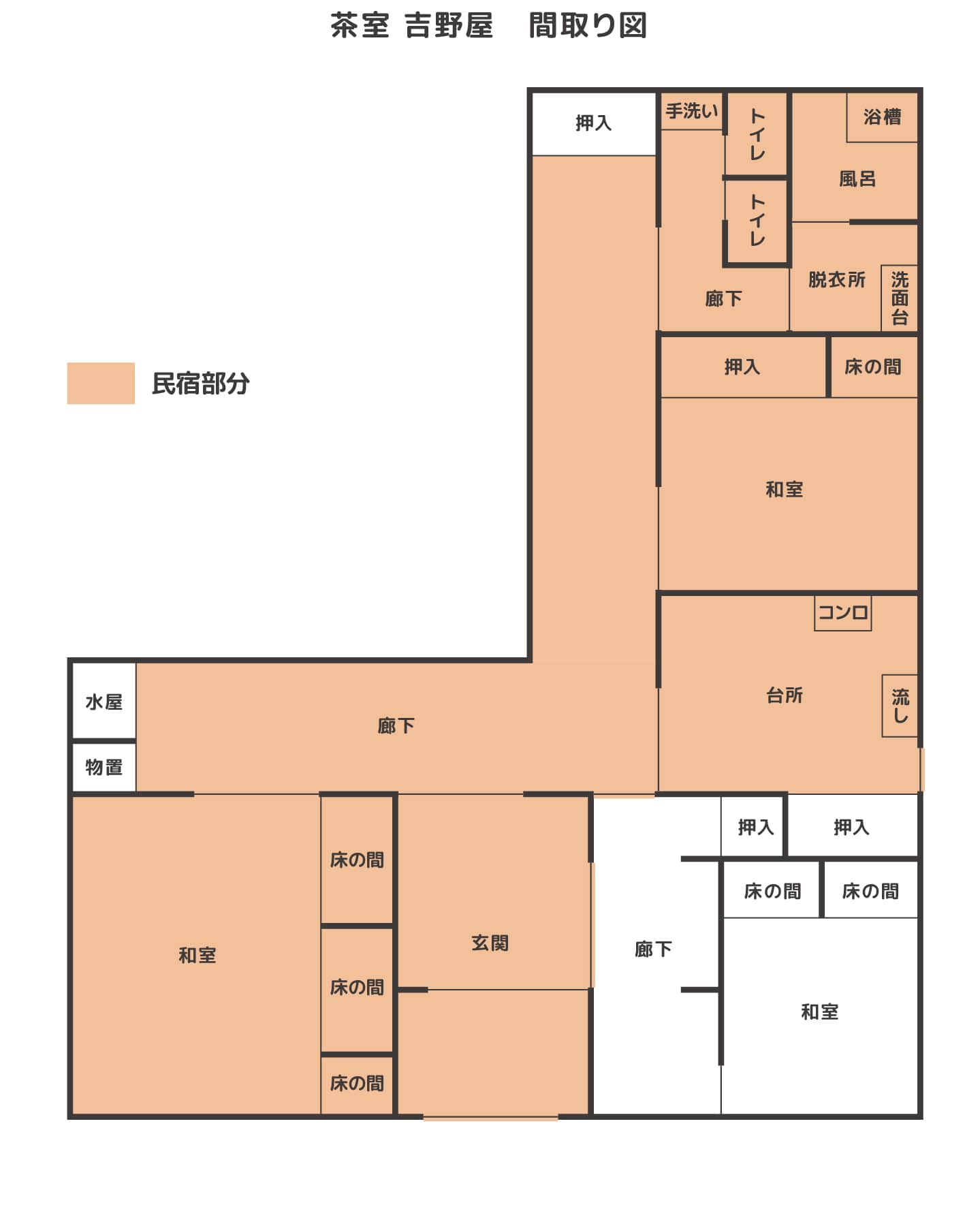 茶室吉野屋間取り図
