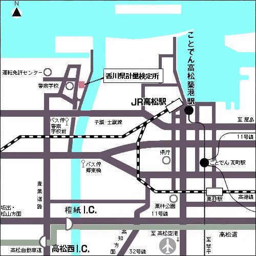 計量検定所の周辺地図