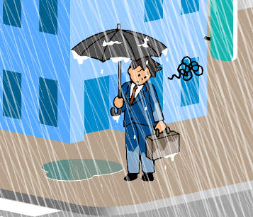 雨と風イラスト