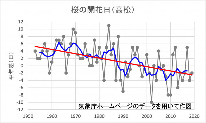 桜の開花日