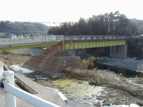 香東川　岩崎付近（河口から約15km（キロメートル））の現状写真1