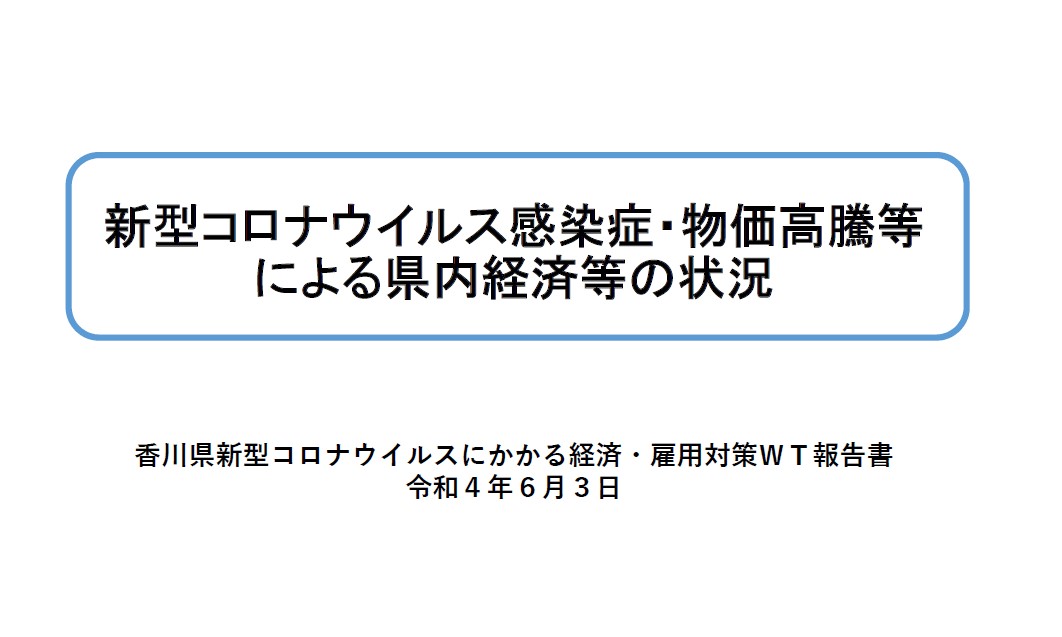 香川県経済・雇用対策検証ワーキングチーム報告書