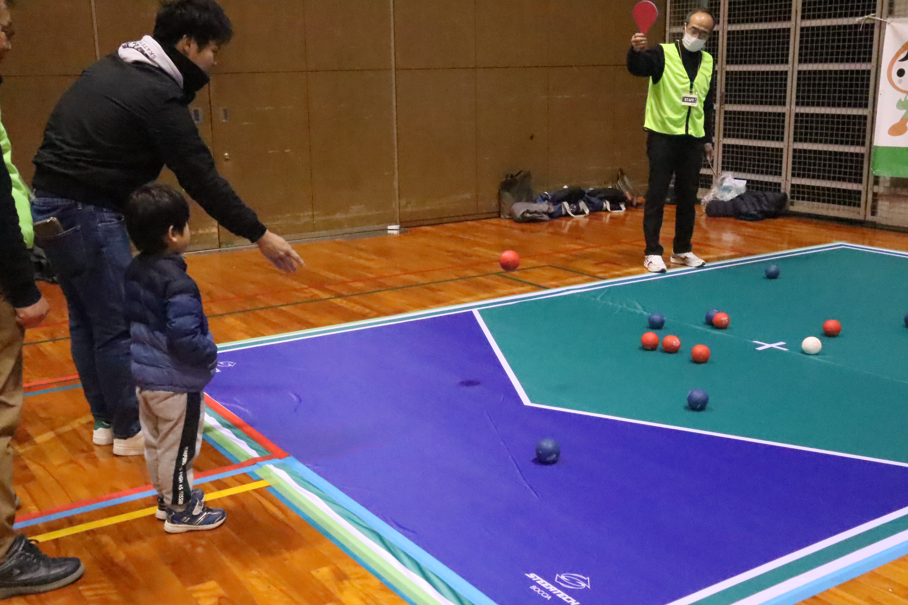 ボッチャ体験の様子