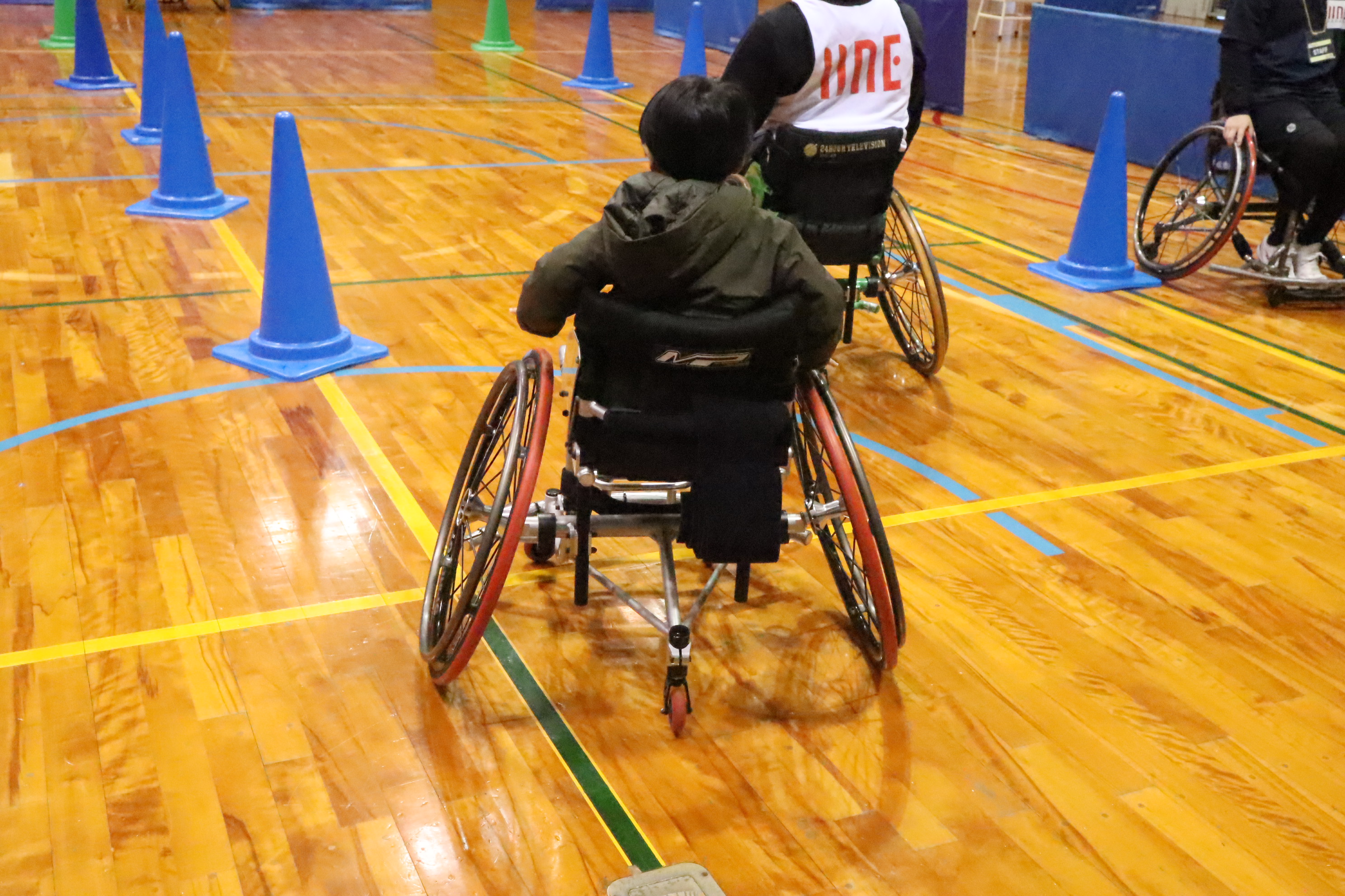 車いすバスケの様子