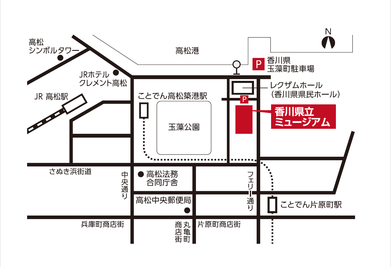 県立ミュージアム周辺地図