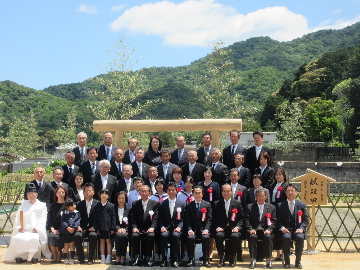 新嘗祭献穀田播種式の記念写真