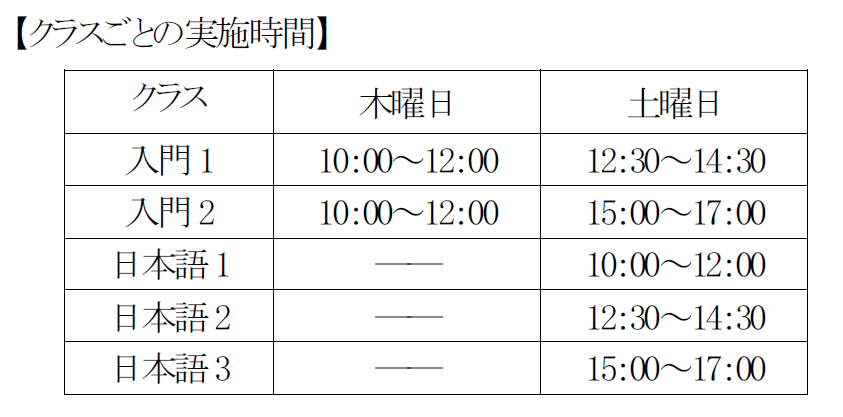 timetable