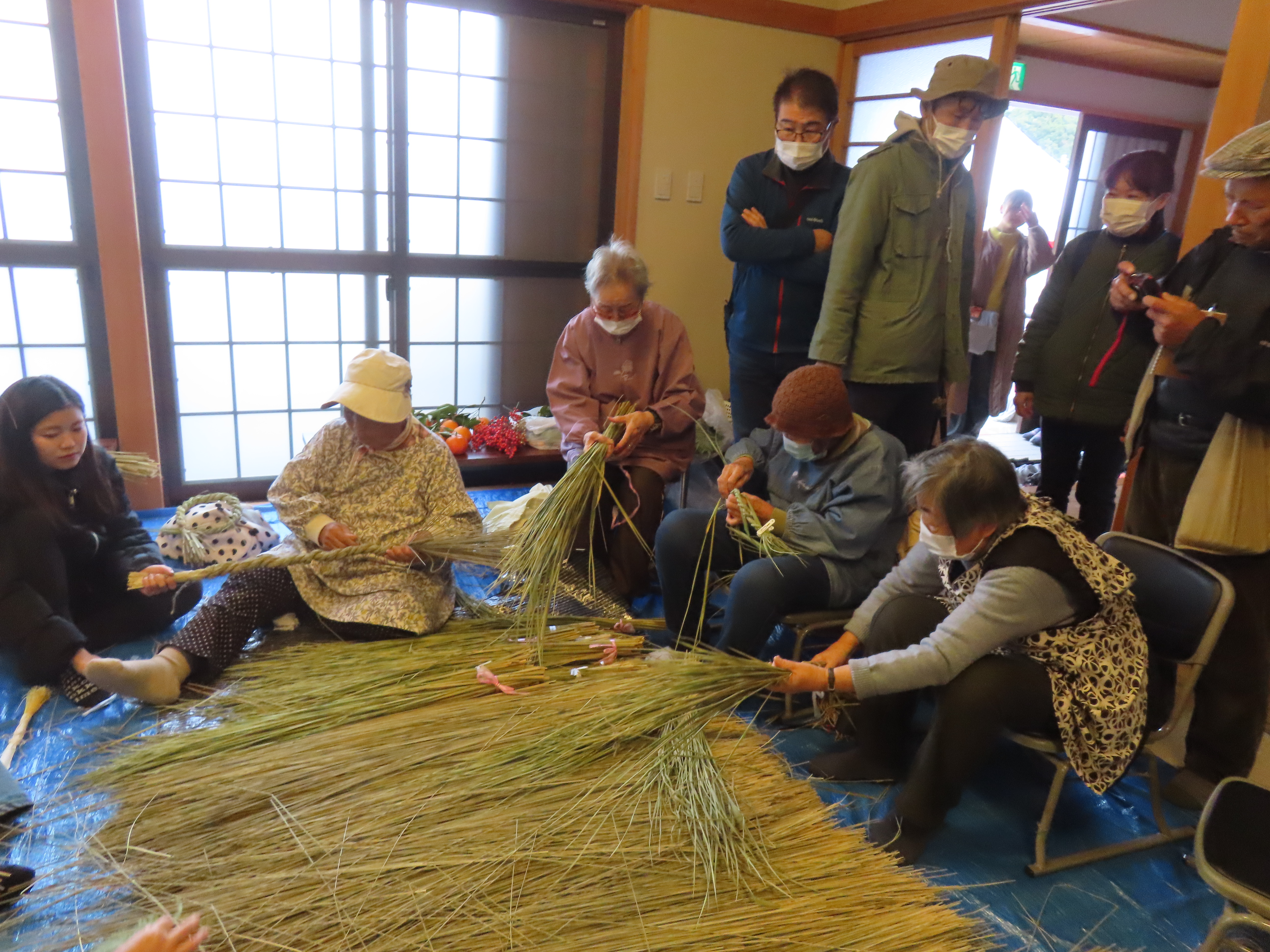 笠島のしめ縄づくり