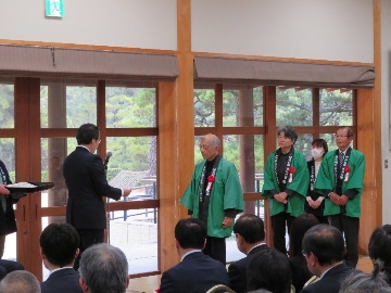 感謝状贈呈の様子