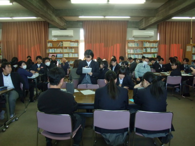 花きグループの発表の様子