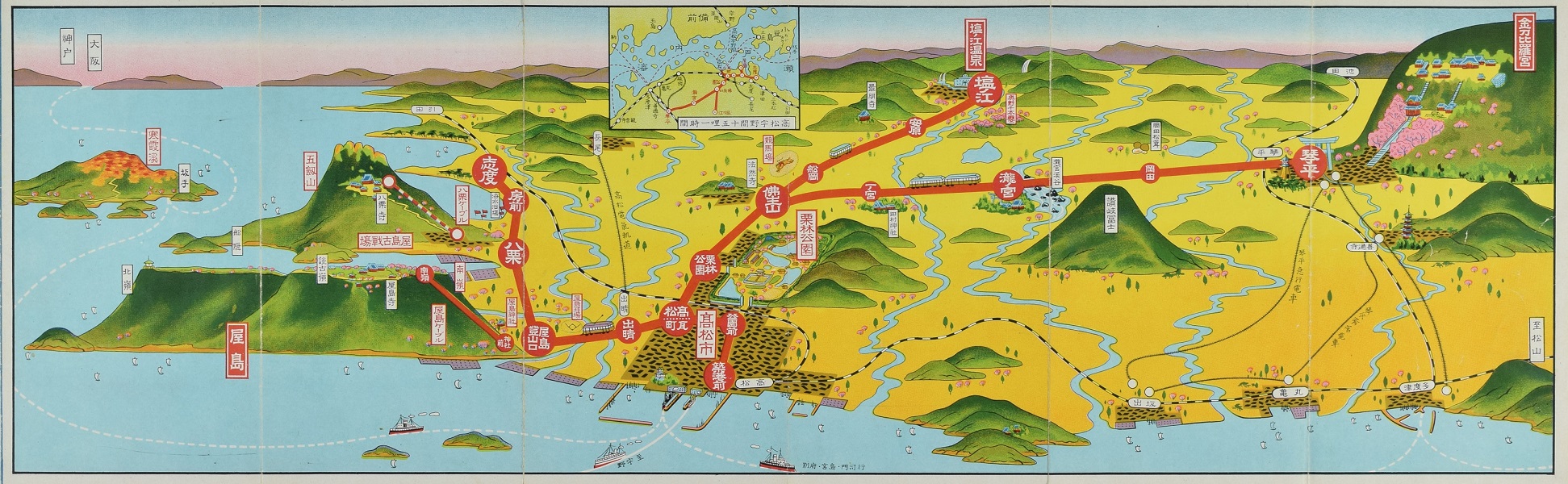 戦前の鉄道鳥観図