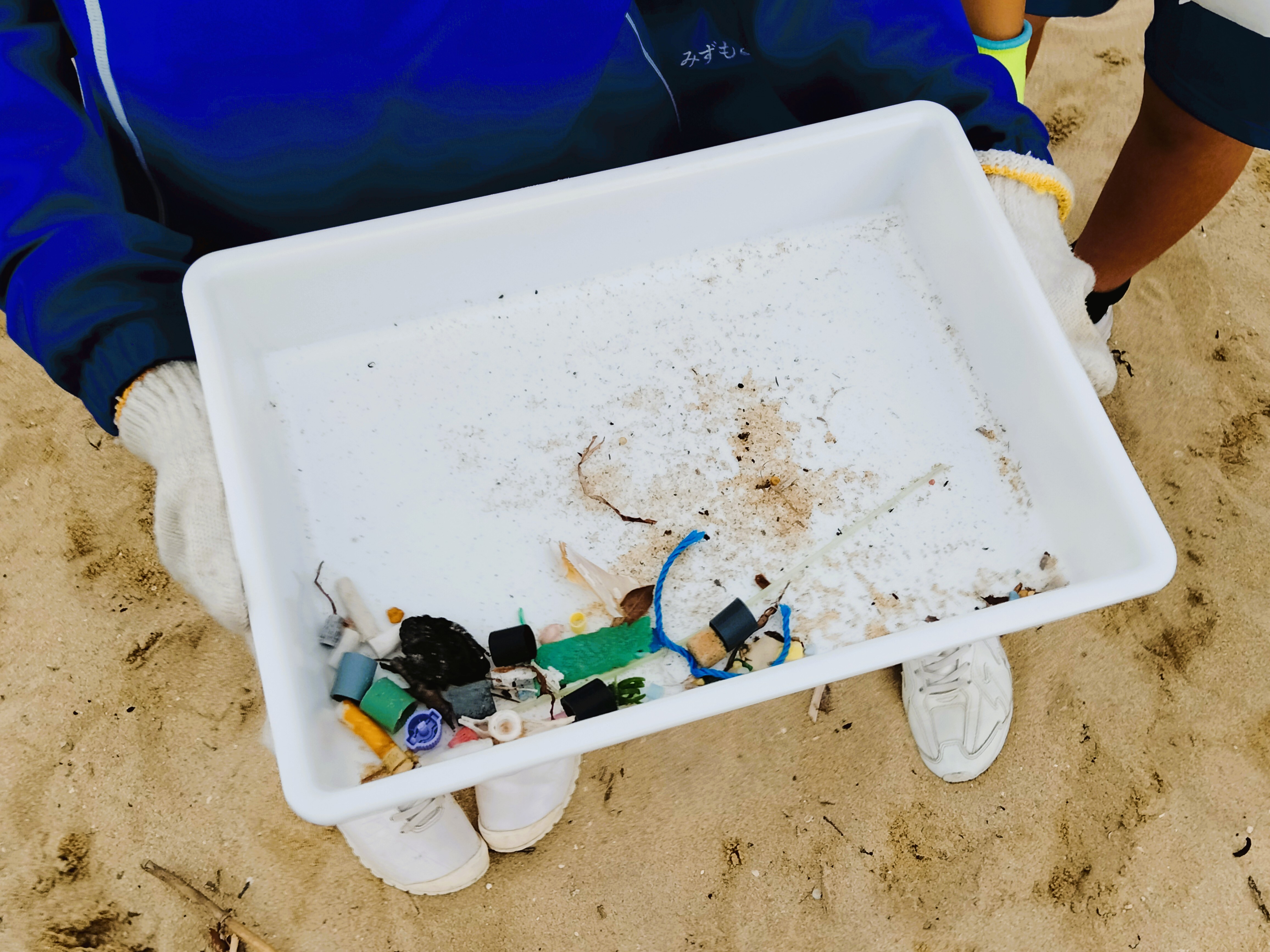 集めたマイクロプラスチック