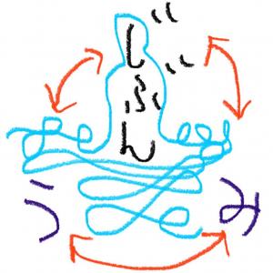 「じぶん⇄うみ」展ロゴ