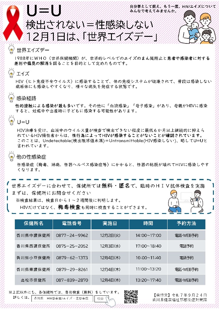セカイエイズデーチラシ