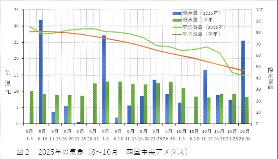 2025年の気象(8-10月)