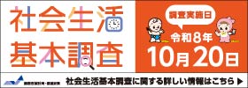 社会生活基本調査バナー（総務省統計局）