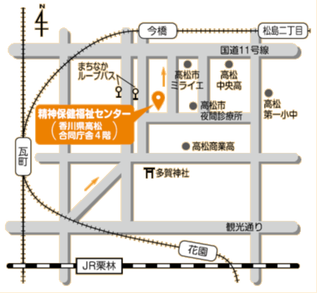 精神保健福祉センター周辺地図R8.6