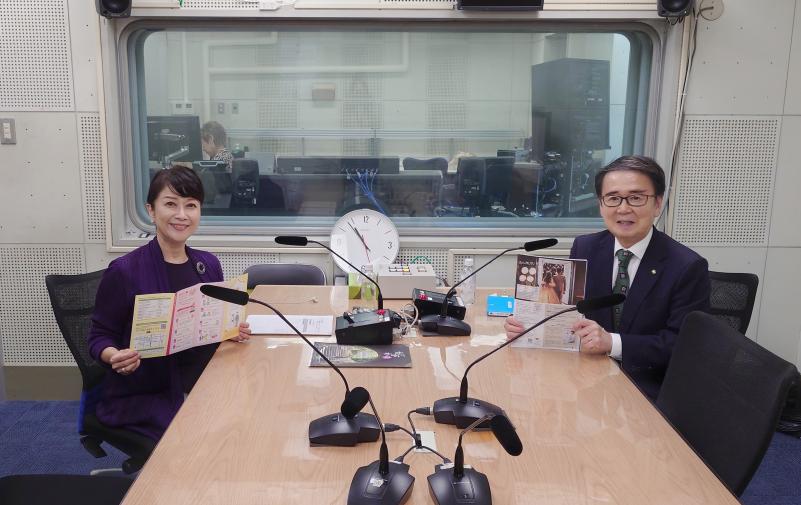 知事ラジオ収録風景
