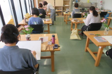 日本画実習全体の様子